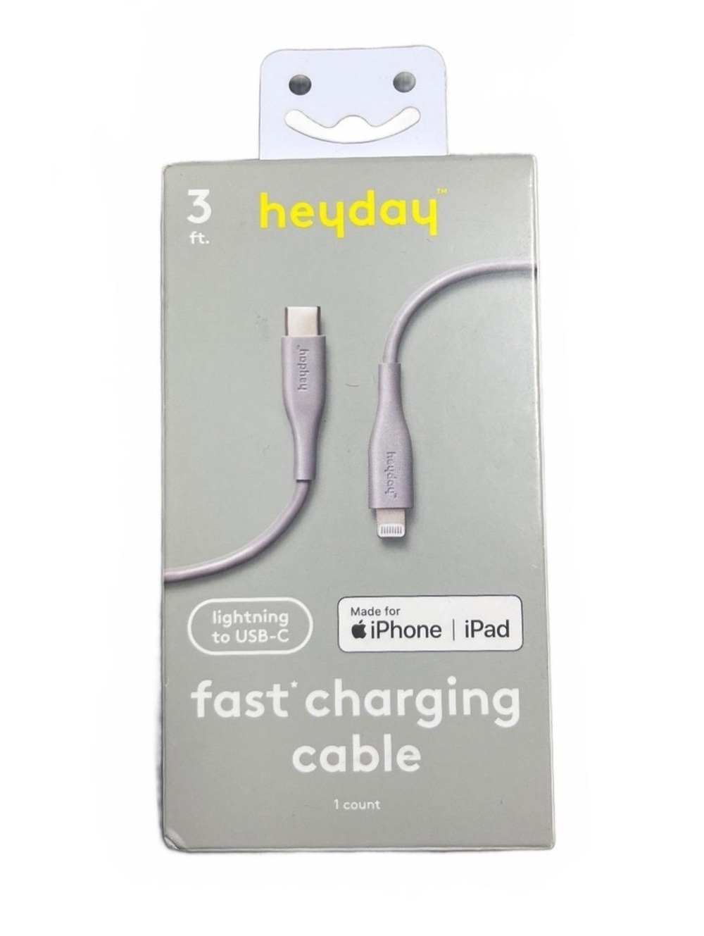 Lightning to USB-C Fast Charging Cable for iPhone and iPad 3 ft heyday New